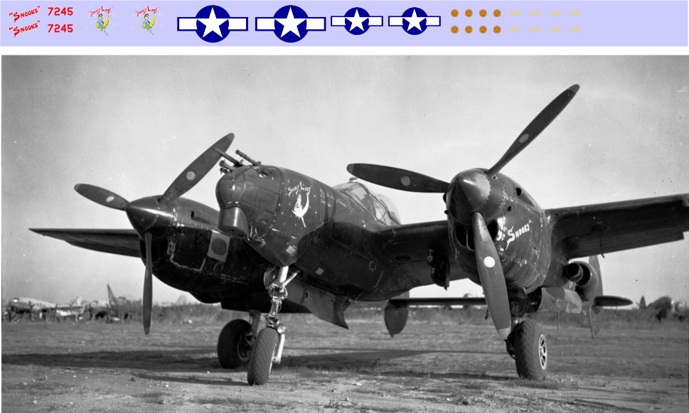 Декаль P-38 Lightning "Snooks"