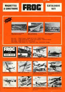 Catalogue FROG 1971. French issue. Page 1