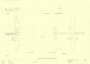 Heinkel He-219 - оригинальный чертеж модели FROG