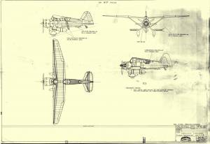 Westland "Lysander" Mk.I\Mk.III - оригинальный чертеж модели FROG