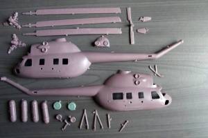 Сборная модель вертолета МИ-2