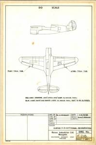 Curtiss P-40E “Kittyhawk” - сканированный лист чертежа для переделки раскроя